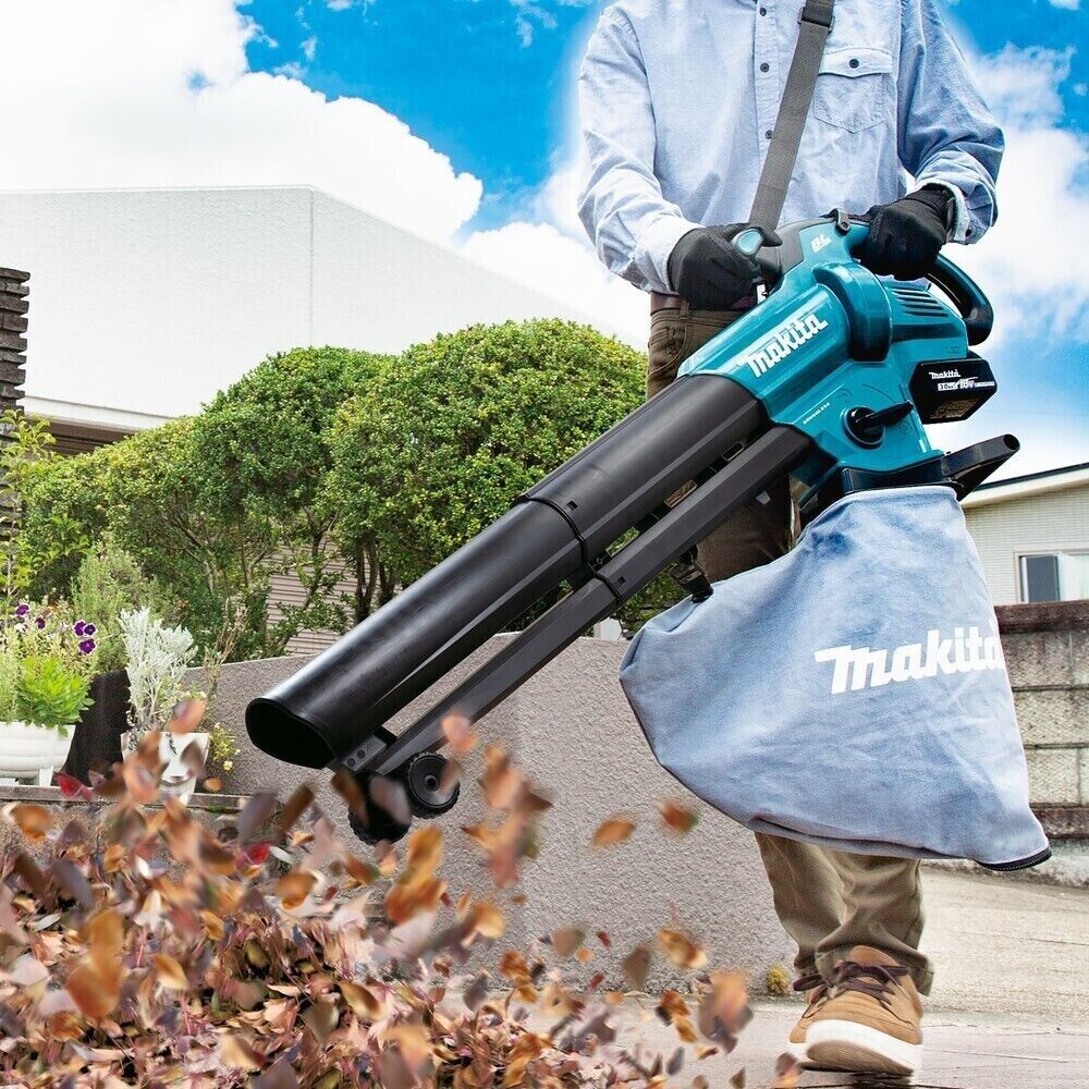 Makita DUB187Z 18V LXT Lövblås med Uppsamlare och Lövsug – Silver – Batteri och laddare ingår