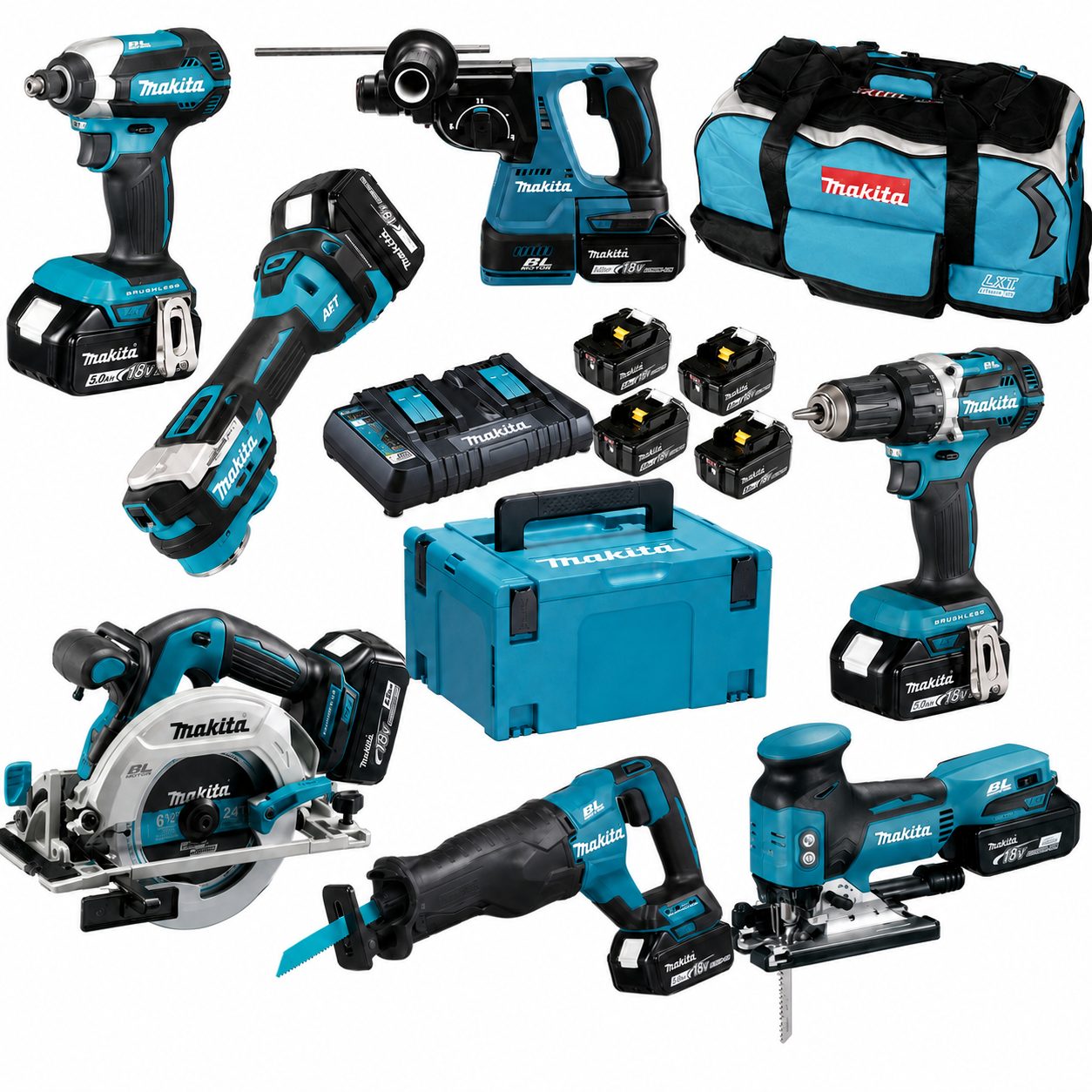 Makita Verktygspaket 13-Delat Holgerpaket 18V