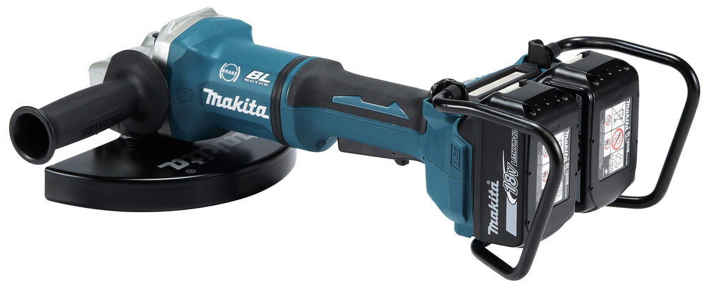Makita DGA900Z Vinkelslip 18V/36V 230 mm Kolborstfri – Silver – Batteri och laddare ingår