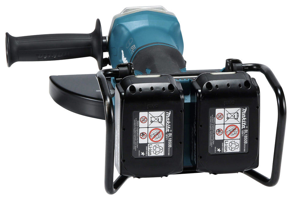 Makita DGA900Z Vinkelslip 18V/36V 230 mm Kolborstfri – Silver – Batteri och laddare ingår