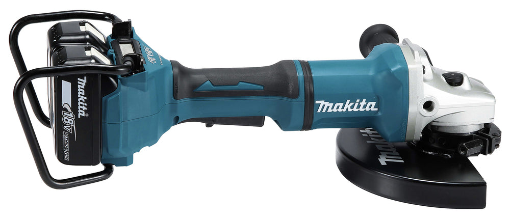 Makita DGA900Z Vinkelslip 18V/36V 230 mm Kolborstfri – Silver – Batteri och laddare ingår