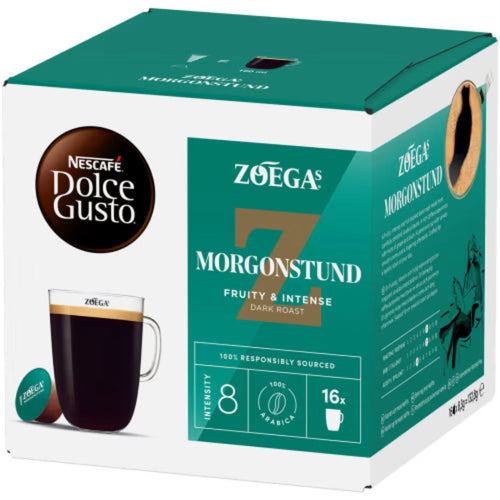 Dolce Gusto Morgonstund Zoegas Kaffekapslar - Dark Roast with a hint of Ripe Cherries 16p