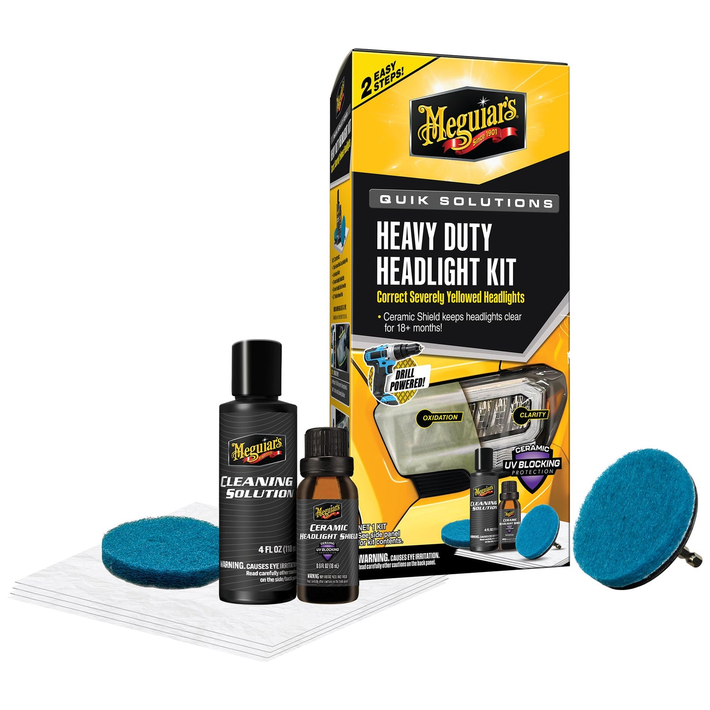 Meguiar's Quik Solutions Kraftfullt Strålkastarkit