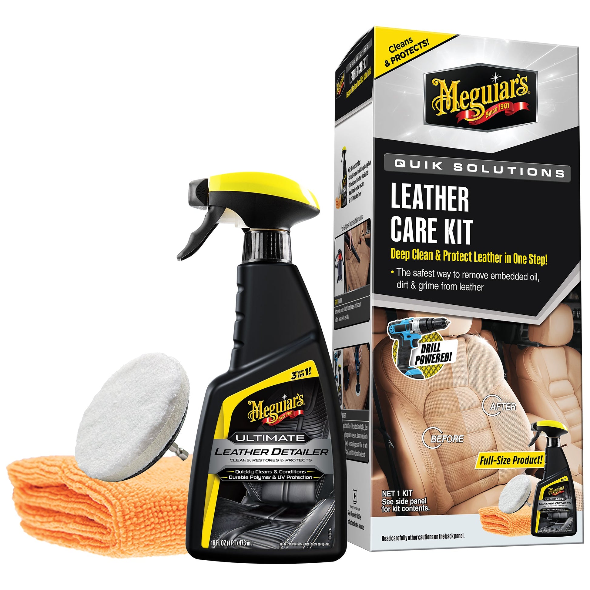 Meguiar's Quik Solutions Lädervårdskit