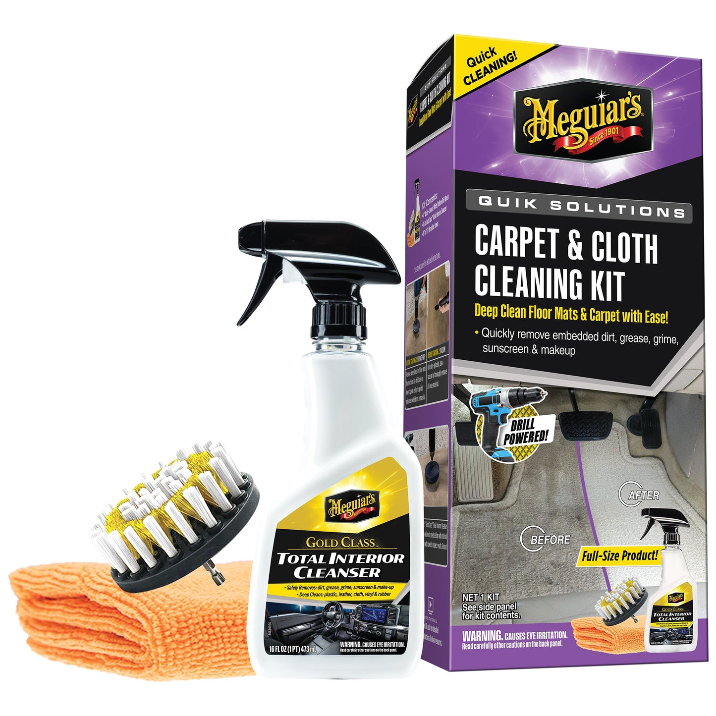 Meguiar's Quik Matta & Tygrengöringskit