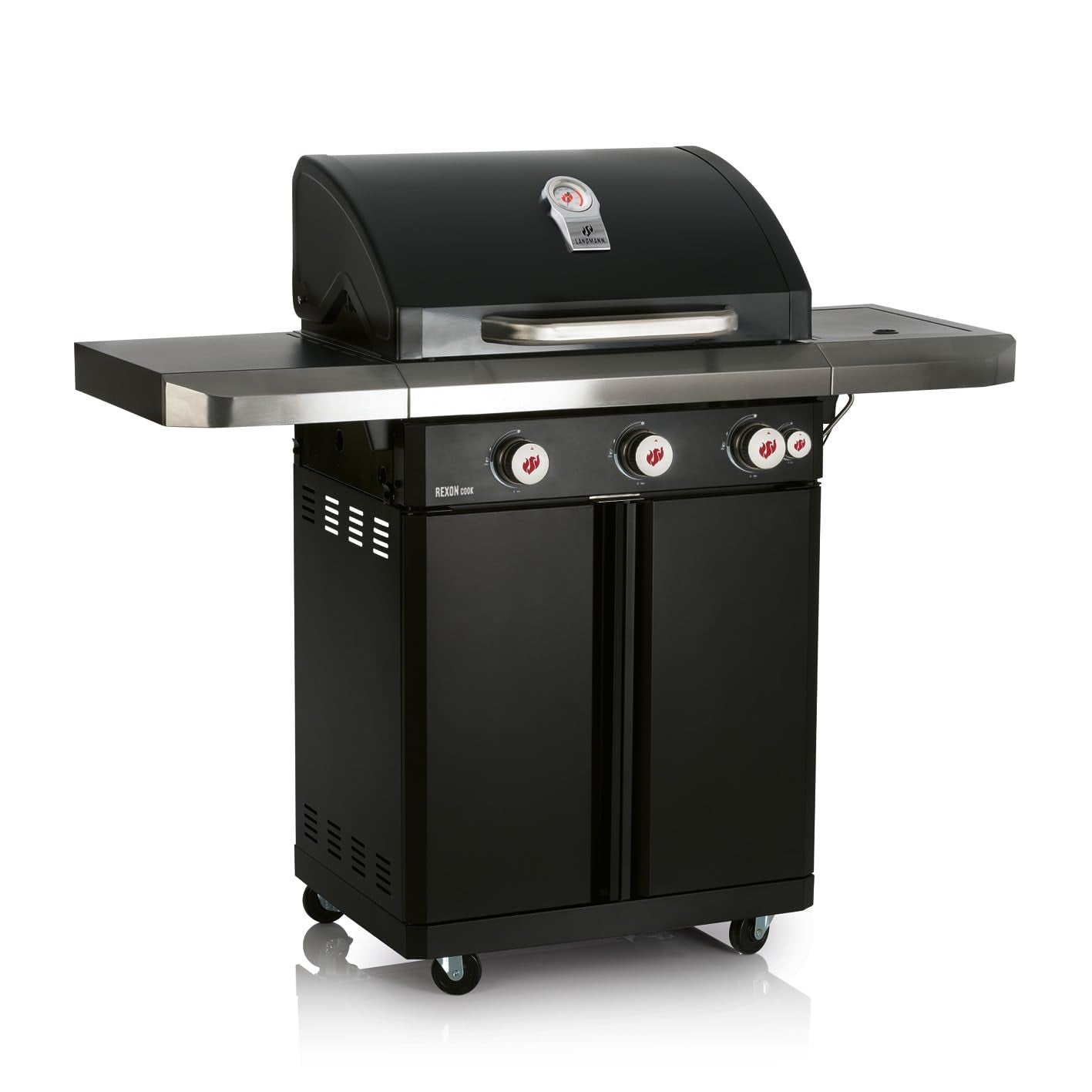 Landmann Rexon PTS 3.0 gasolgrill svart 3 brännare
